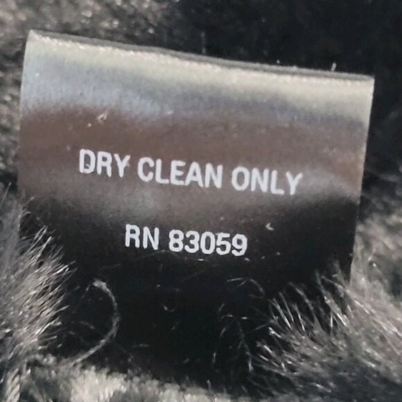 Drew Black Faux Vegan Suede Soft Fur Lined Crop Jacket USA Made Size Small S - Picture 13 of 13